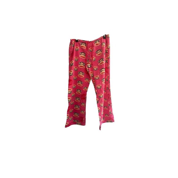 Paul Frank Monkey Print Pajama Pants Sleepwear Loungecore Pink Large - Picture 1 of 4
